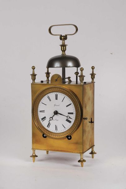 null Officer's clock (capucine) striking at the passing of the hours and a half and...